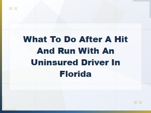 What to Do After a Hit and Run with an Uninsured Driver in Florida